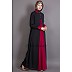 Casual Abaya - Contrast Yoke Black-Maroon Casual Abaya - Contrast Yoke Black-Maroon